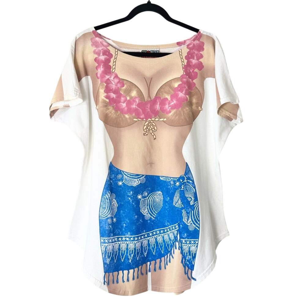 Vintage LA Imprints Bikini Body Beach Shirt Swim Cover One Size